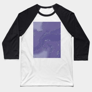 Purple With silver Marble texture Baseball T-Shirt